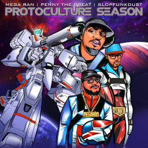 The cover art for Protoculture Season, a tribute album to Robotech
