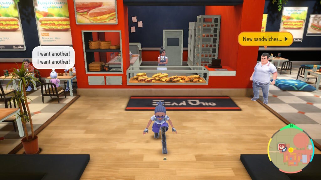 My character positioned above a really tiny Pokeball. This is also a bug